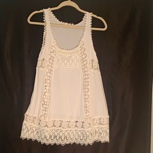 Cream Crochet Mini Dress